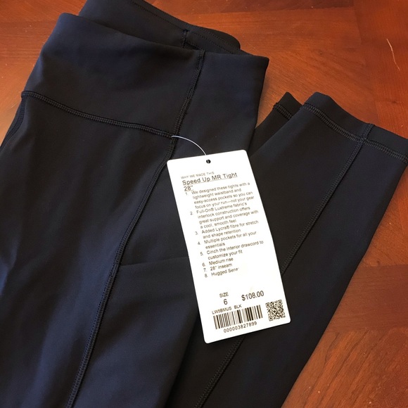 lululemon athletica Pants - NEW Lululemon Speed Up MR Tight 28"